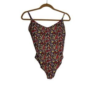 J.Crew Factory Printed Ballet Tank One Piece Swimsuit Ditsy Floral Size Medium